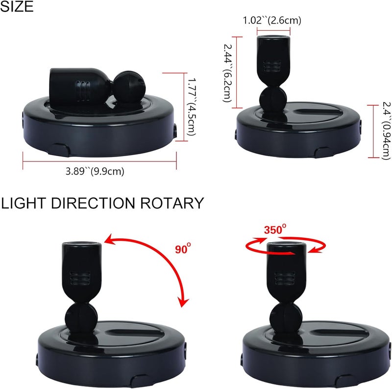 HAMVIDNE Battery LED Spotlight, Indoor Spotlights, Battery Powered Spot Lights with Remote, Up Lighting for Plants, Picture Light for Wall Art Display Dartboard Painting Artwork Accent-2Pack - Image 5